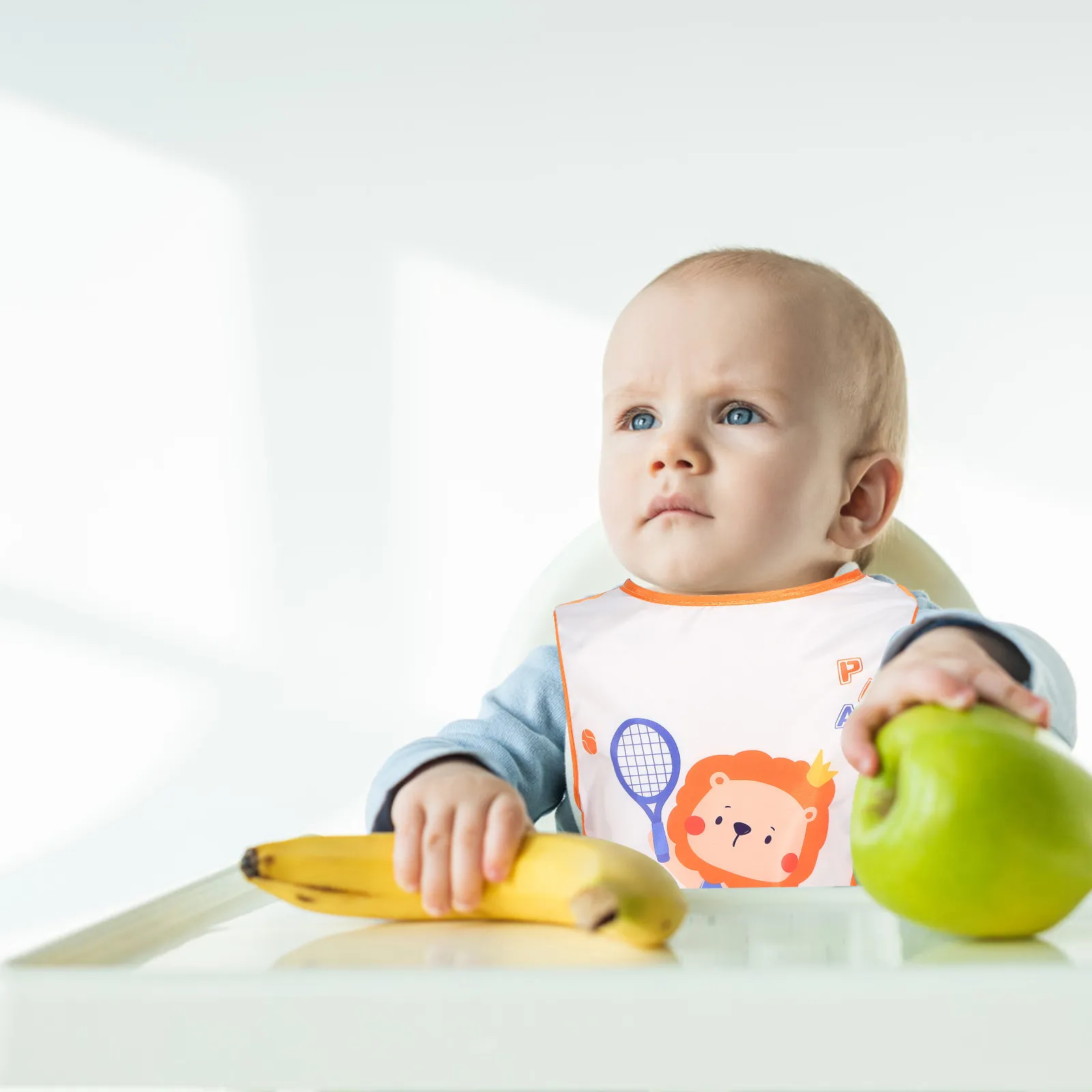 

Набор из 3 детских нагрудников для кормления, водонепроницаемые, мягкие, из полиэстера и хлопка, для ежедневного использования, подарок