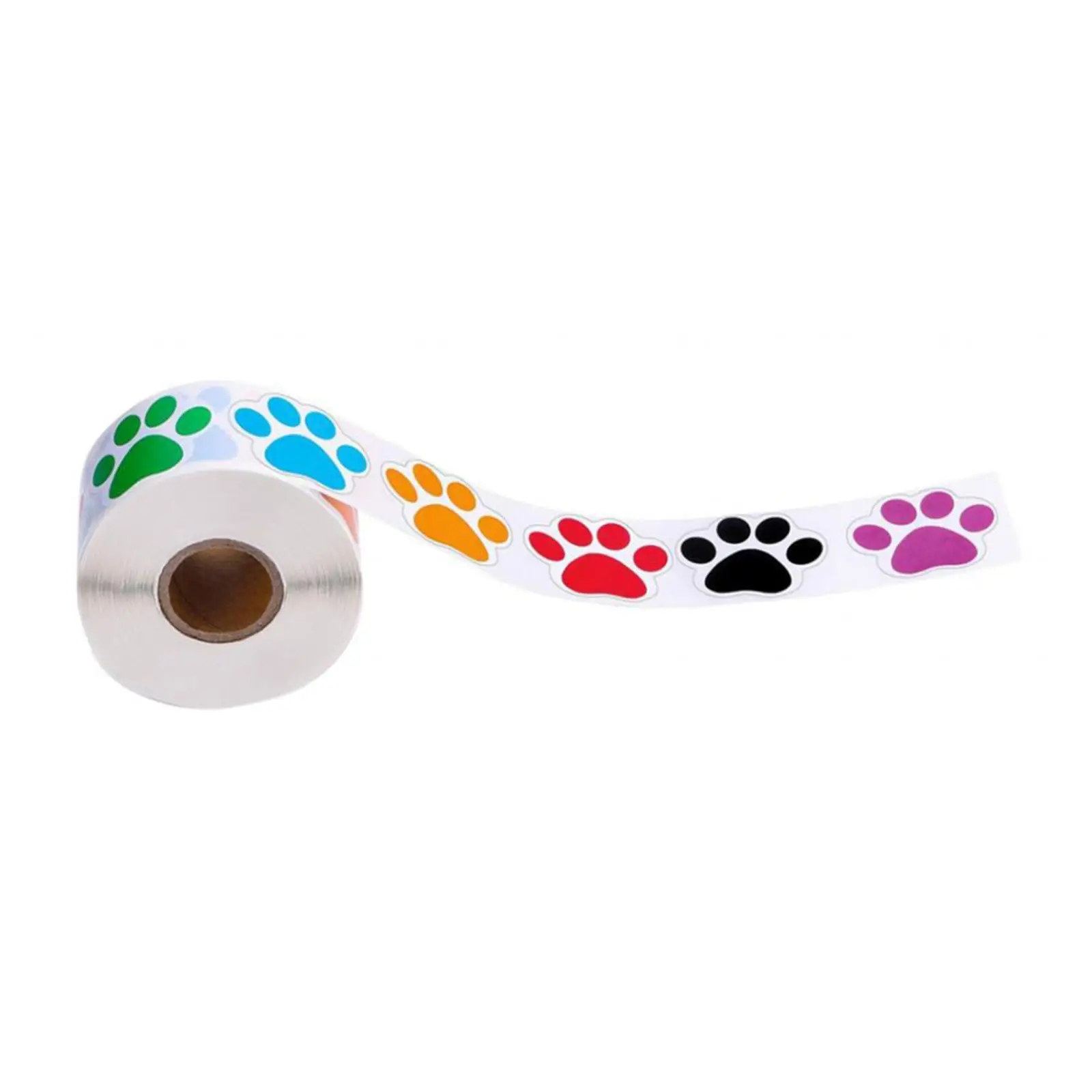 3-4pack 500pcs/roll paper self adhesive dog paw stickers decals scrapbooking