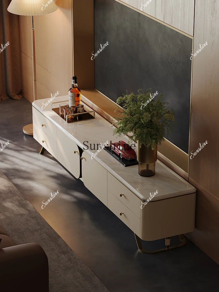 

Villa living room household light luxury high-end coffee table TV cabinet combination FT