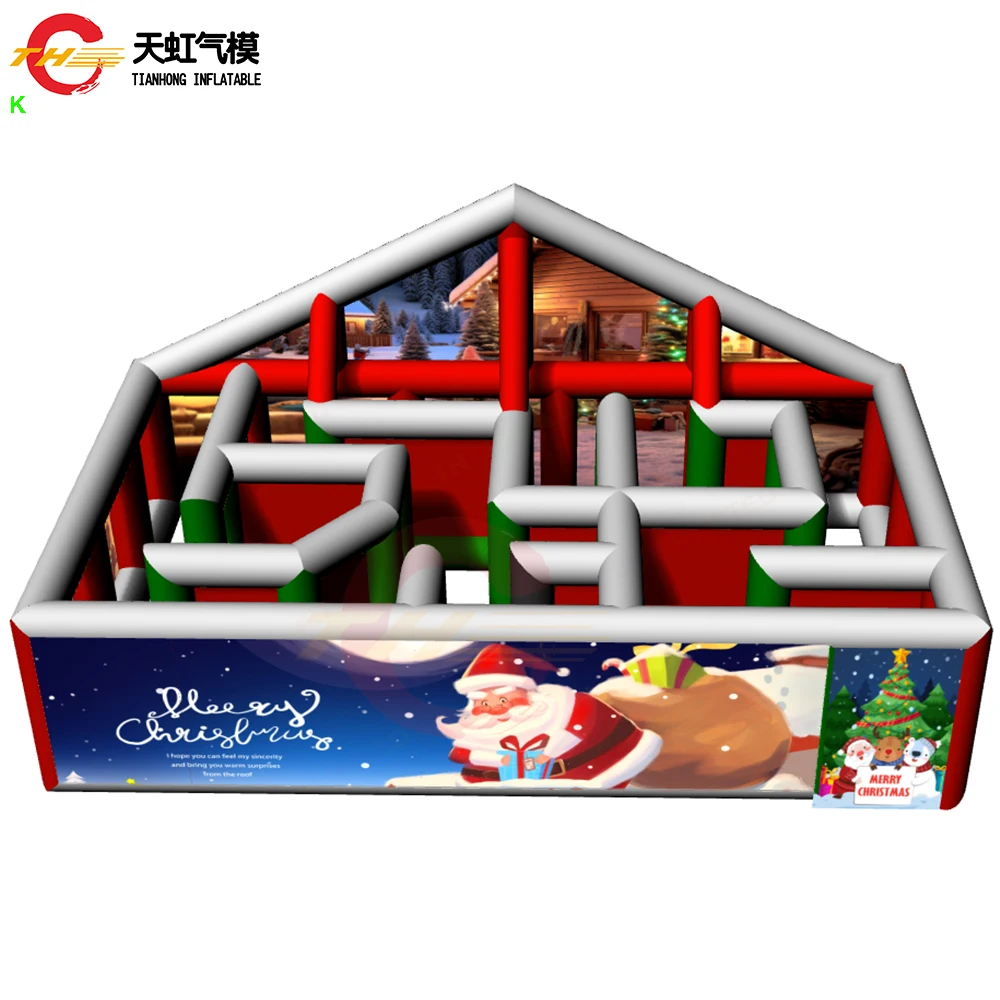 FAST Shipping 10x5m Christmas Inflatable Maze New Design Inflatable Maze Tag Sport Game Toys for Sale