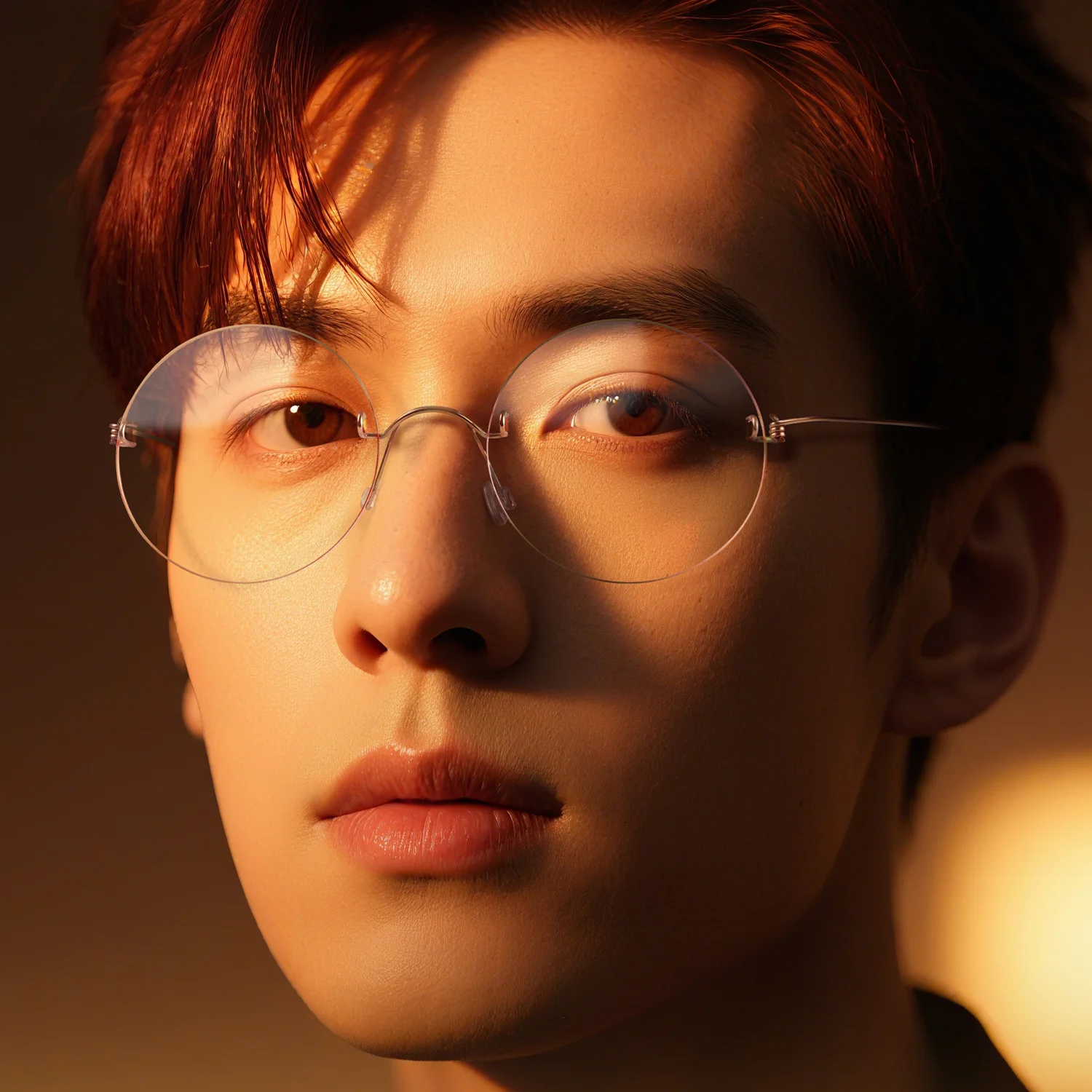 الدنمارك العلامة التجارية بدون شفة إطار النظارات البصرية المستديرة خفيفة المسمار وصفة طبية النظارات لا حافة نظارات مخصصة 356 #2