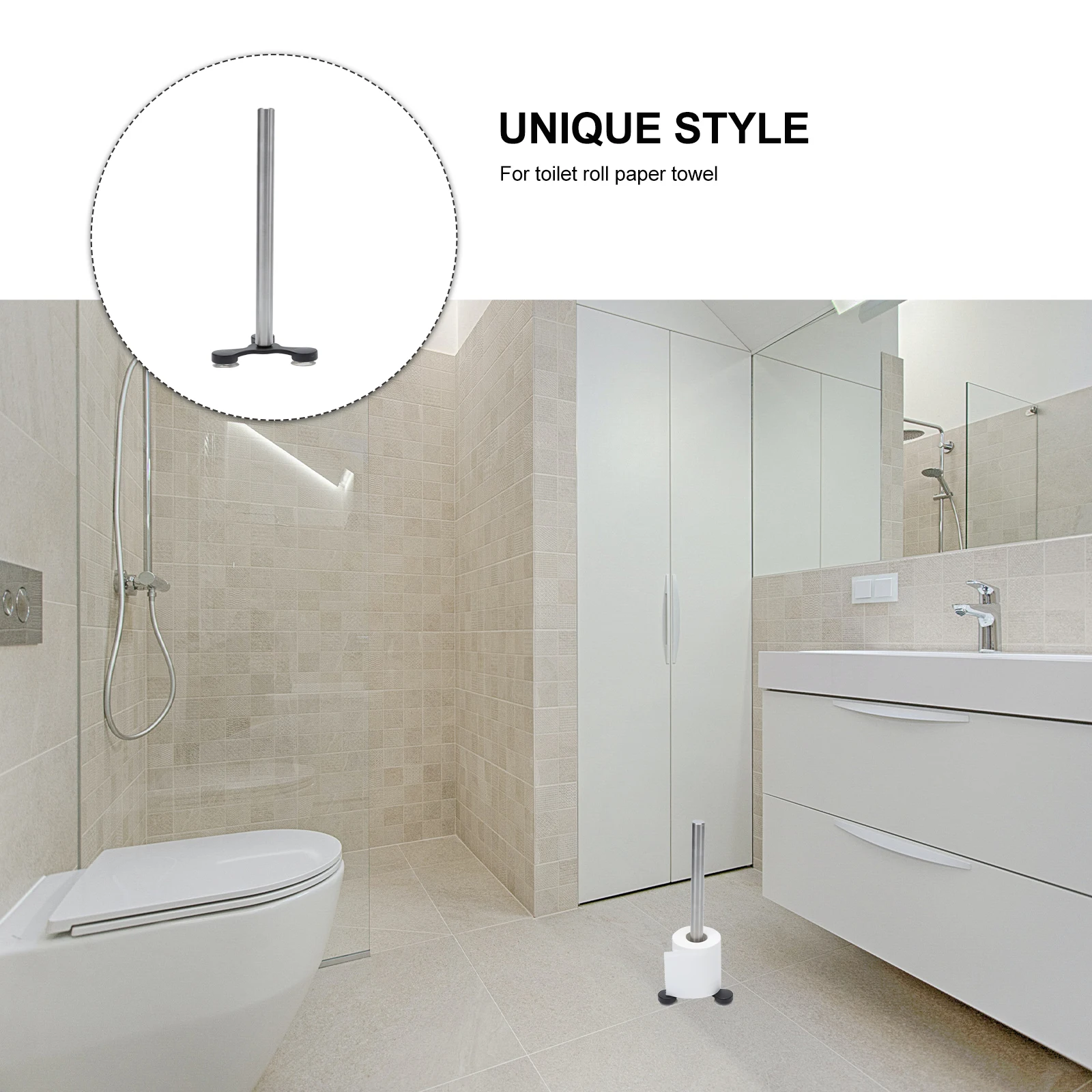 

Держатель для бумажных полотенец на присоске, черный настенный держатель для салфеток из нержавеющей стали, стеллаж для хранения венайзера в ванной комнате, кухне