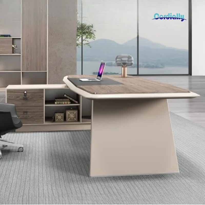 Boss L Shape Manager Storage Executive Desk Designer Corner Computer Study Desks Shelves Drawer Bedroom Home Office