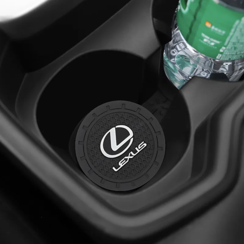 2 قطعة كأس سيليكون الحصير مكافحة الضوضاء كوستر اكسسوارات السيارات لكزس F-SPORT ES RX NX LS UX LM LX GX LC RZ هو CT GS RC HS