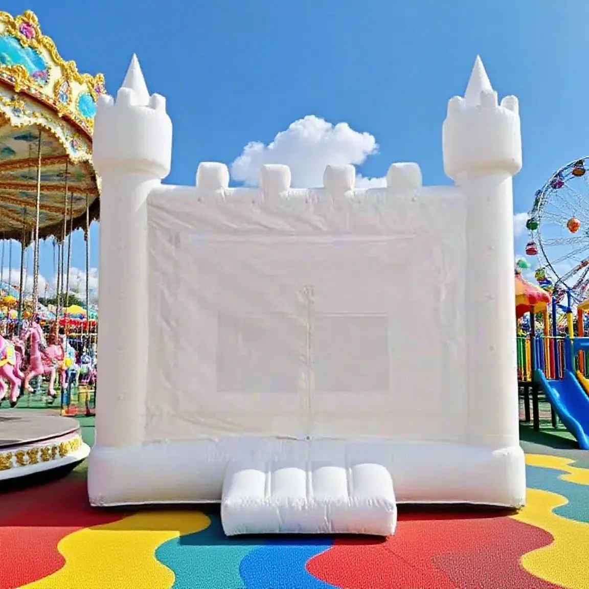 

PVC Outdoor Jumping Princess Bouncer Castle Birthday Wedding party playhouse Inflatable Slide Jumping Castle with Blower