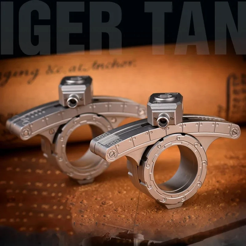 Alpha Tiger Tank Fidget Ring Fidget Slider EDC Adult Metal Fidget Toys ADHD Tool Anti-ansia Stress Relief Toys Office Desk Toy