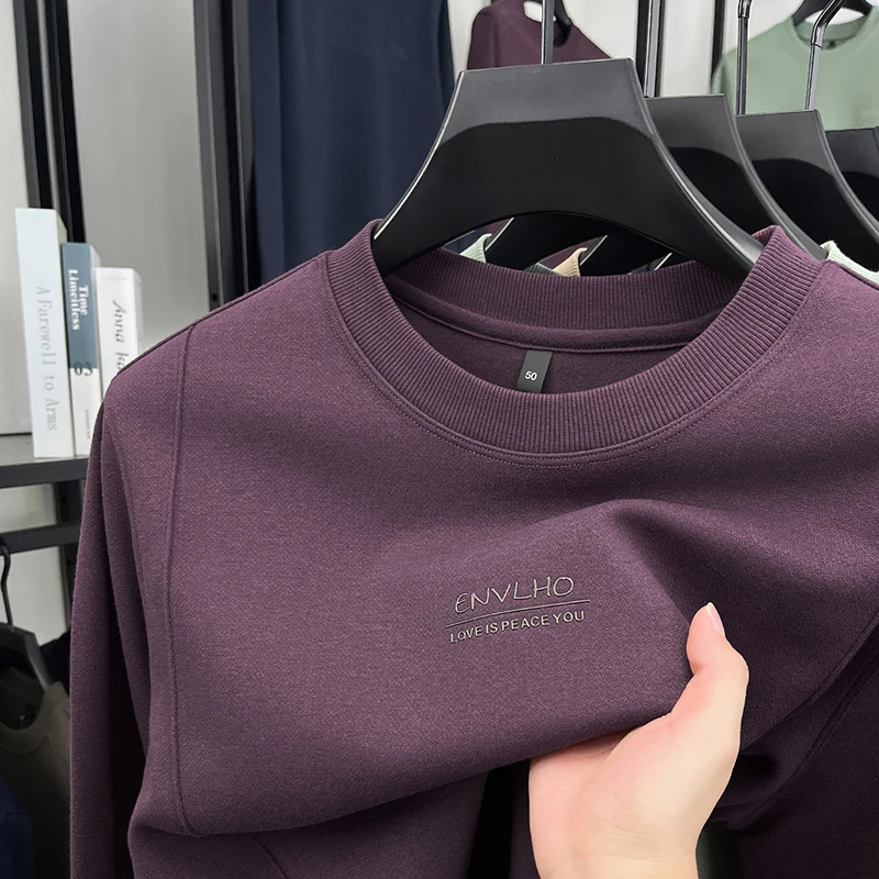 

Men's Sweatshirt Casual Long Sleeve Round Neck Fashionable Pullover Soft Comfortable Breathable Anti Pilling Trendy Men's Wear