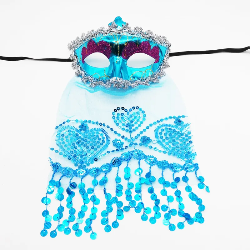Voile de danse du ventre indienne pour femmes, masque amusant musulman doré, voile de danse du ventre Sexy, maquillage pour fête de noël Halloween