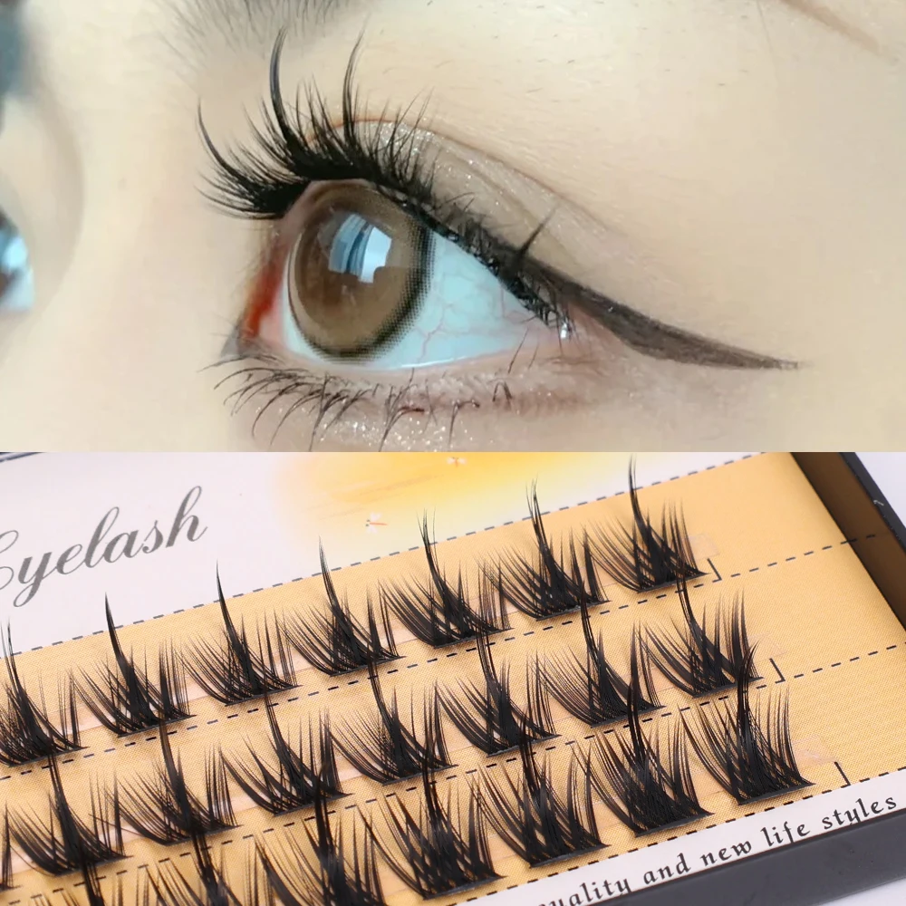 Individuele Zachte Nepwimpers 1 Doos Manga Natuurlijke Pluizige Dikke Clusters Valse Wimpers Handgemaakte Lash Extensie Cosmetische Oogmake-Up