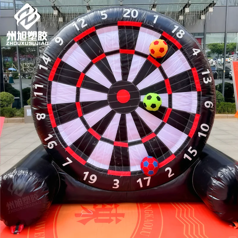 Customized inflatable football dartboard made of oxford fabric, including ball, outdoor game suitable for both kids and adults