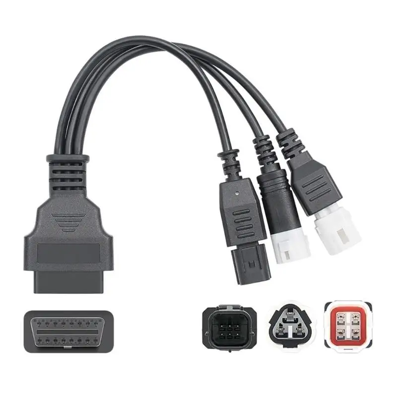 E7CA obd2 obdii الفاصل تمديد 1 إلى 3 أنثى 16 دبوس الماسح الضوئي موصل التشخيص كابل 3pin 4pin 6pin تمديد