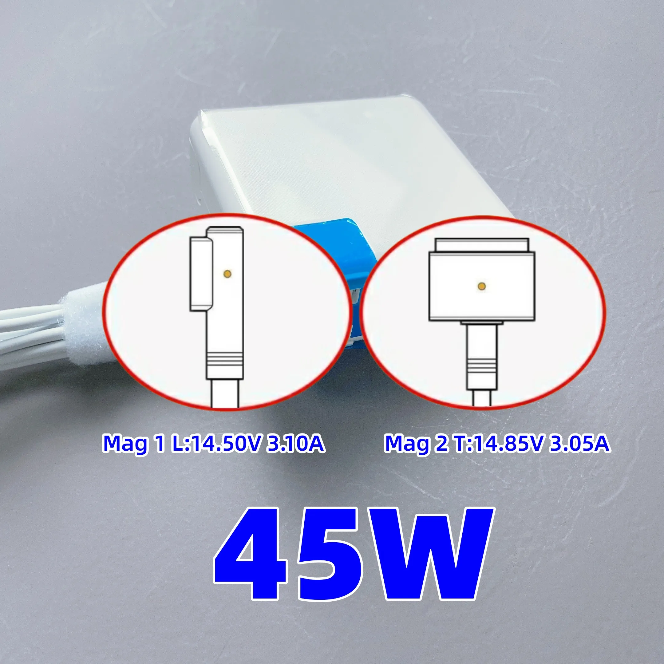 Compatible with FOR MacBook Air Charger 45W Mags 2 T-tip L-tip Power Adapter Compatible with Mac Book Air 11” and 13inch models