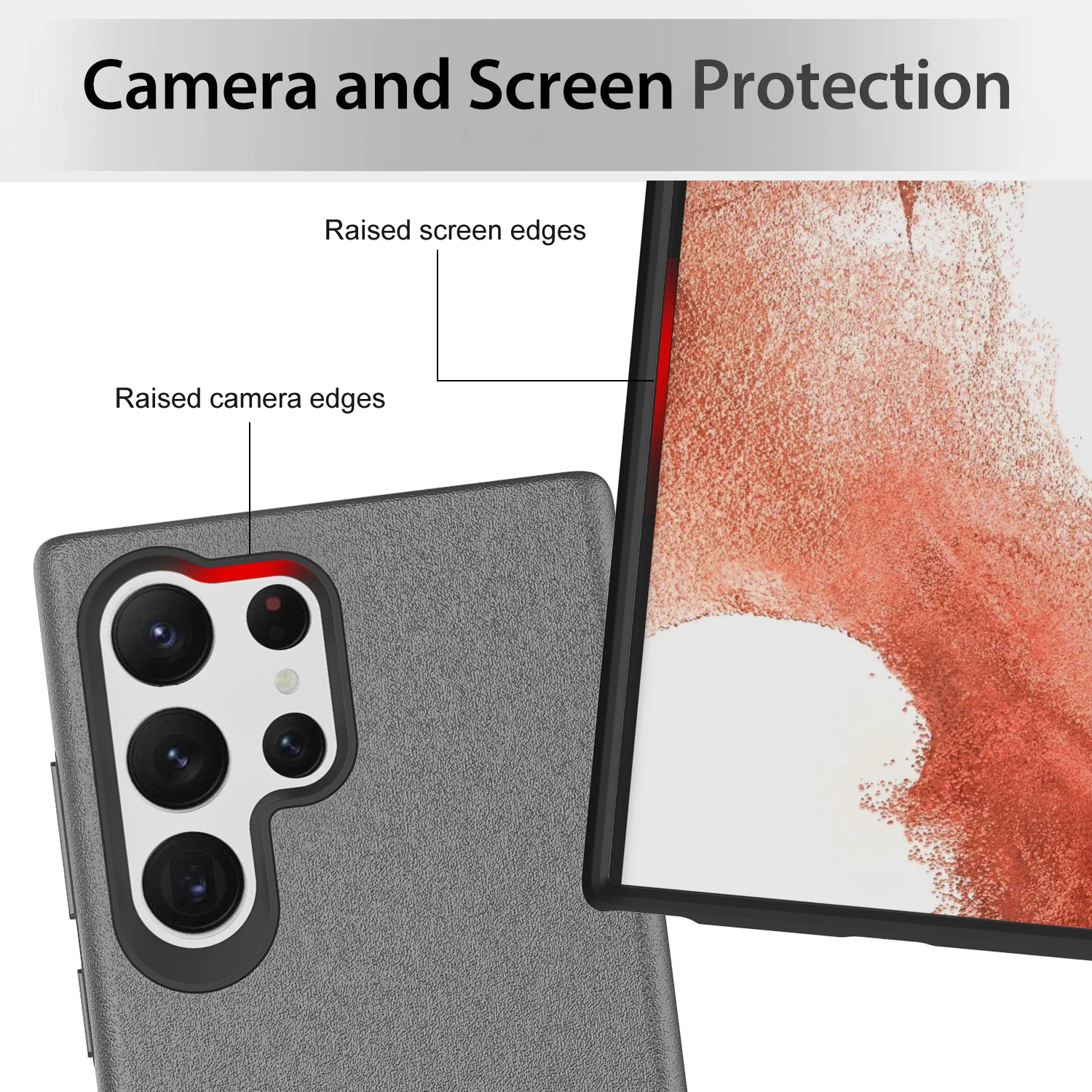 TOIKO CaZa 2 Layer Hybrid Protection Case for Samsung Galaxy S23 Ultra S23+ Plus Phone Shell Hard PC Soft TPU Rugged Armor Cover