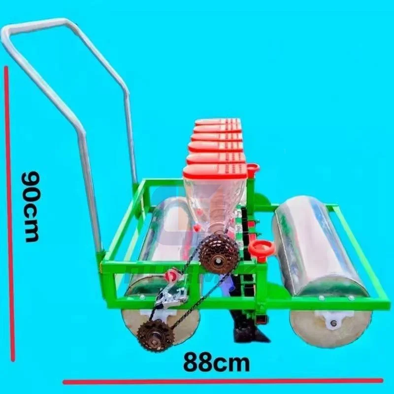 Plantador de precisão automática multifuncional, tração manual, tipo push, repolho, vegetais verdes, coentro, parada de legumes