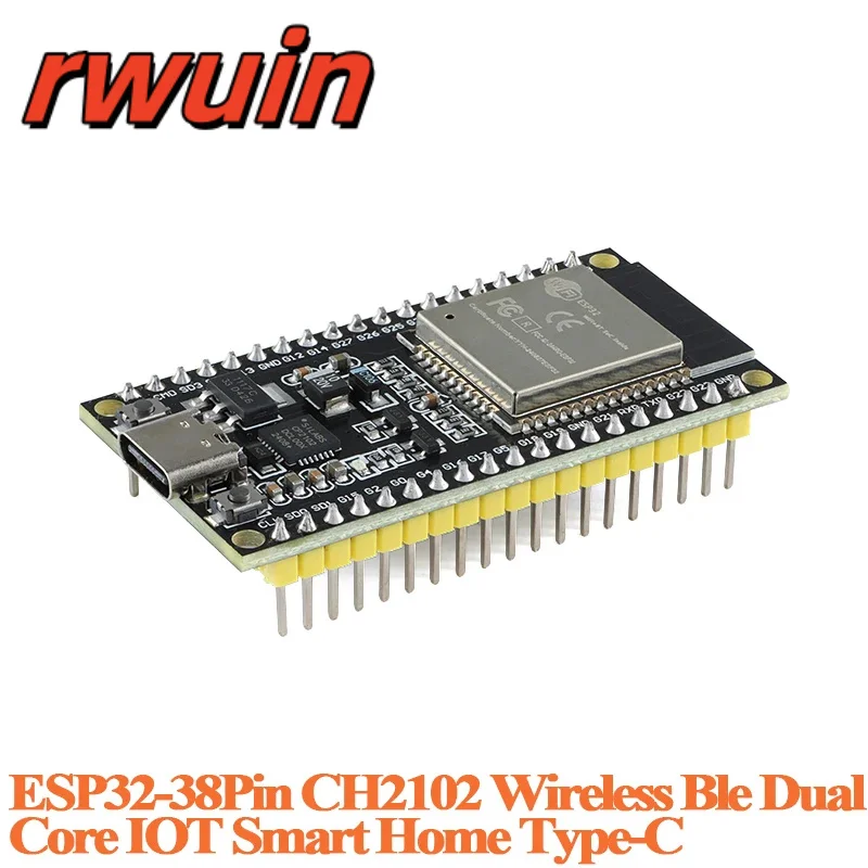 ESP32-38Pin Development Board CH340 CP2102 CH9102 Wireless Bluetooth-Compatible Dual Core IOT Smart Home Module MICRO Type-C