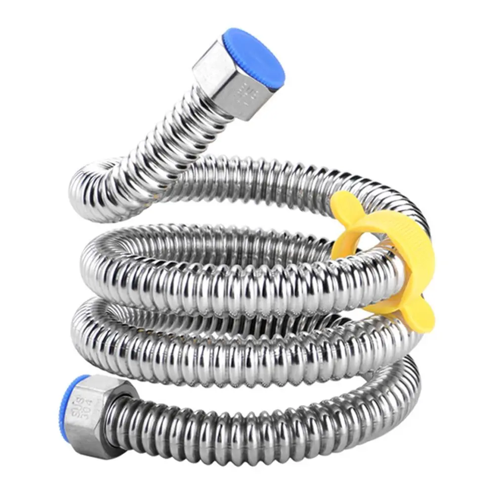 Silicone Gasket Plumbing Hose with Wrench Corrugated Corrugated Water Pipe Non-slip Installation Pipeline Protection