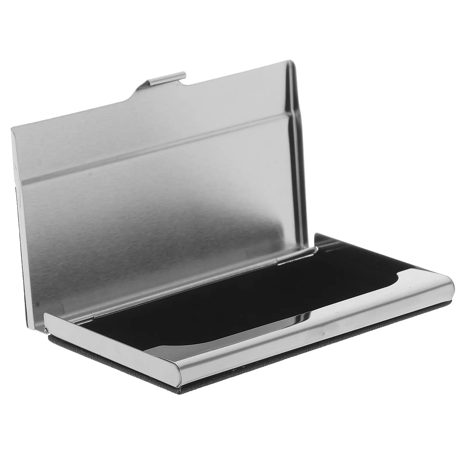 Stainless Steel Business Card Holder Slim Metal Card Case for Men Women Portable Pocket Size Organizer Secure Closure Elegant