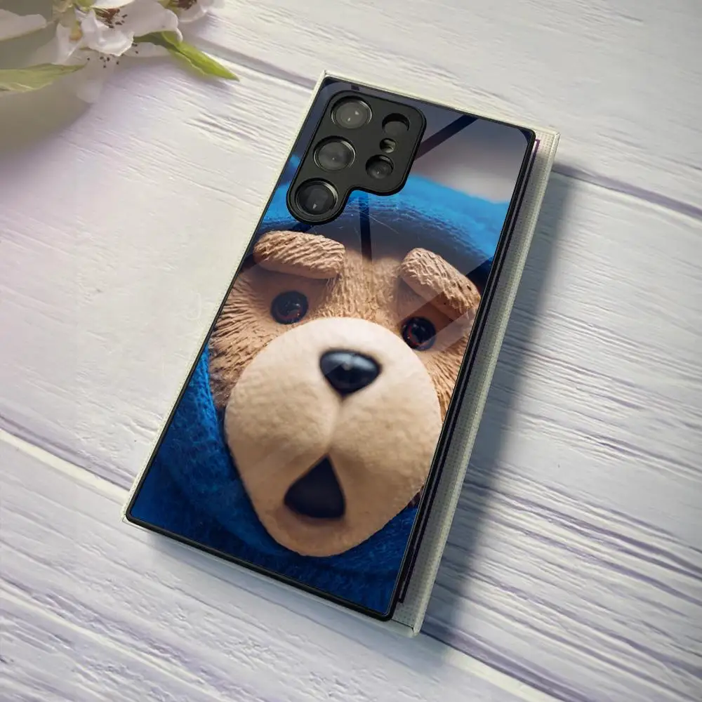 Ted Bear Phone Case For Samsung Galaxy S24 S23 S22 S21 S20 A24 A34 A54 A53 Note20 M54 Fe Ultra Plus Glass