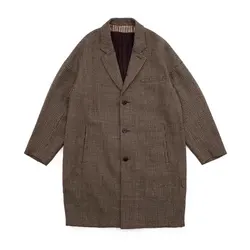 VISVIM 21aw HAMMONS COAT long wool coat tweed houndstooth trench coat