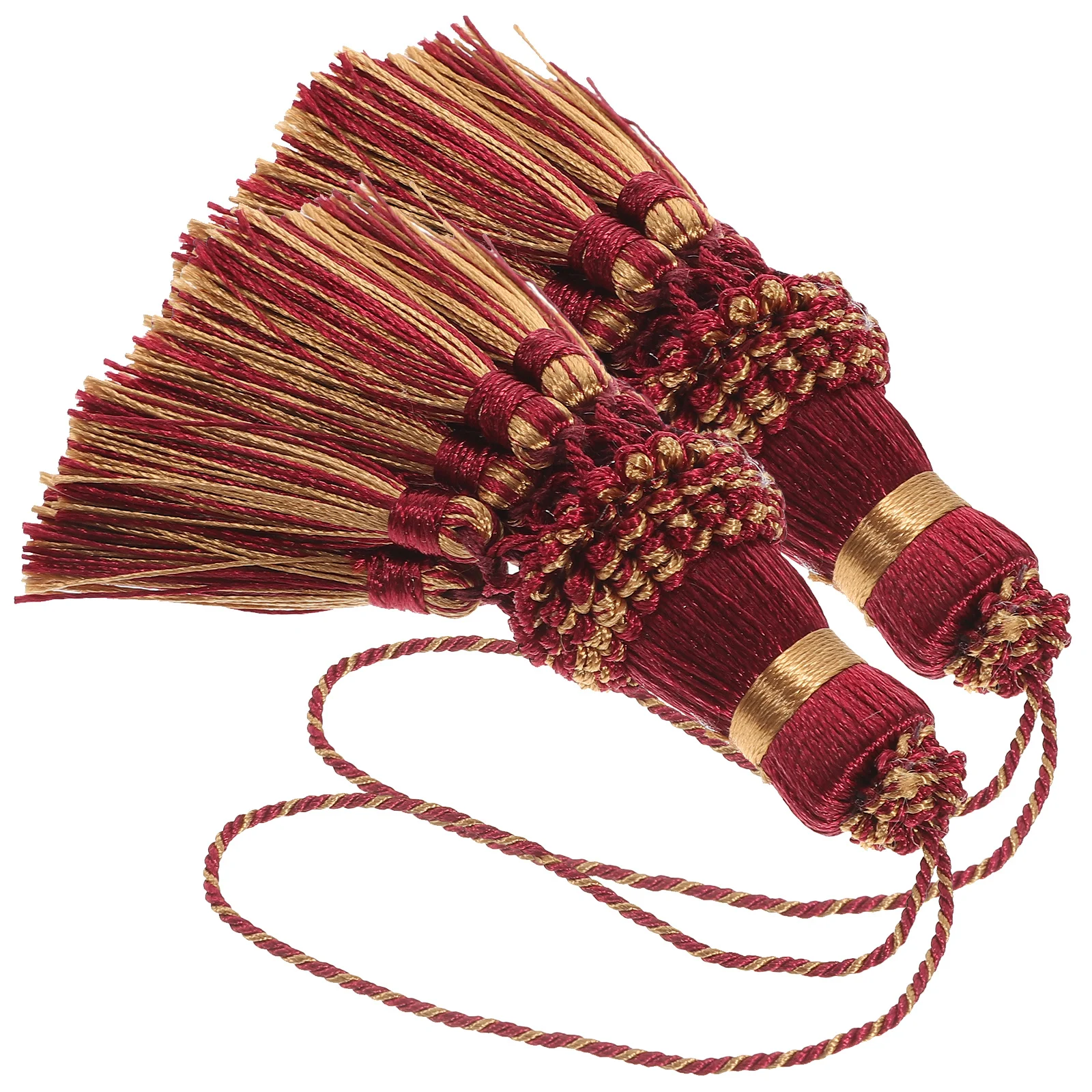 

2pcs Tassel Pendant Decorative Trim For Curtain Diy Home Decor Crafts Jewelry Making Blanket Ornament Keychain Accessory