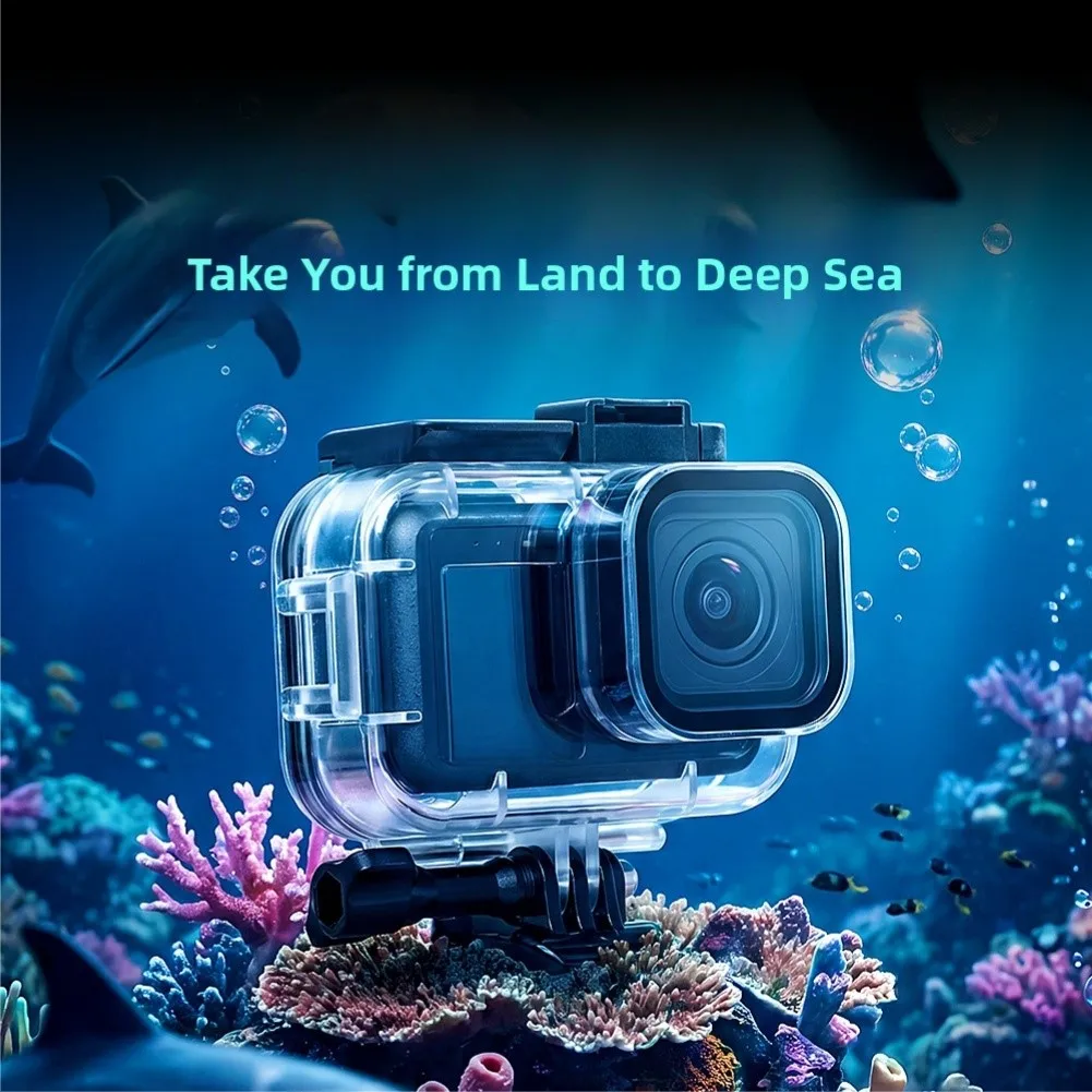 60M Waterproof Case For Mission 1 Action Camera Clear Diving Housing Underwater Photo Video Protector Compact Design