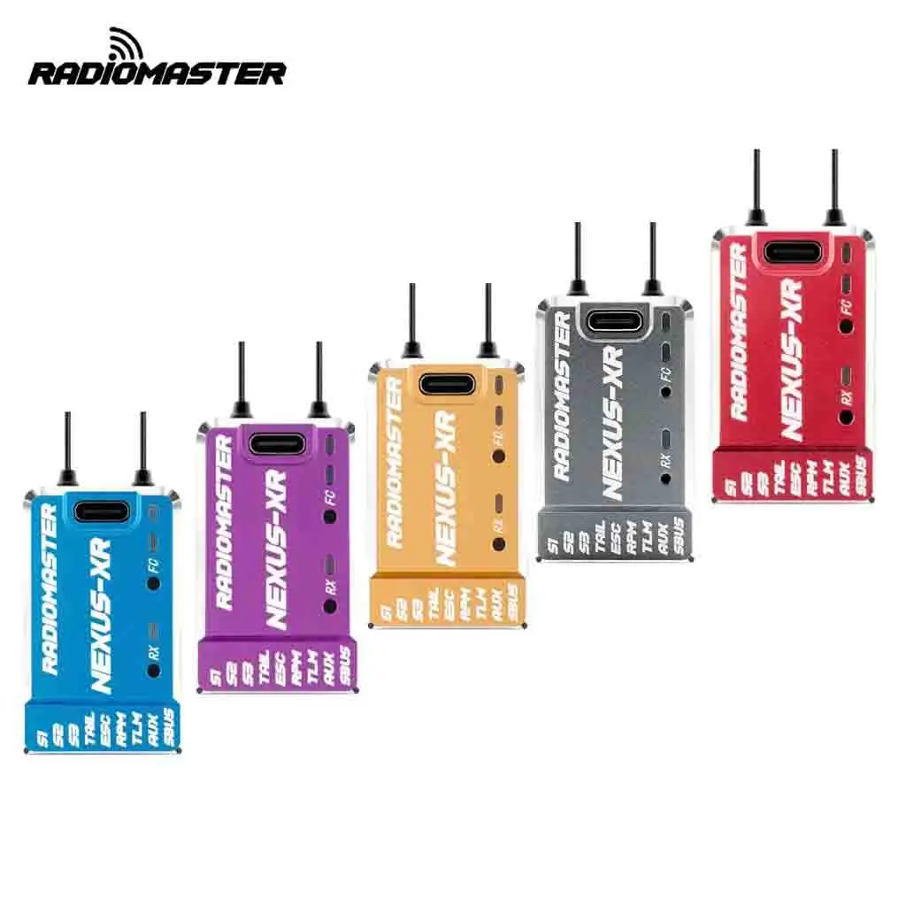 Giroscópio de helicóptero RadioMaster Nexus XR com receptor ExpressLRS integrado de 2,4 GHz para helicóptero de asa fixa FPV RC
