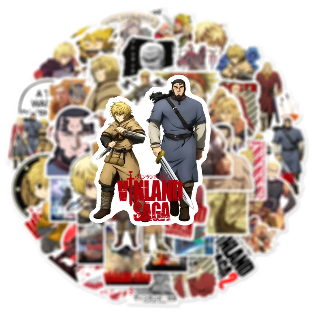 10/30/50pcs Thorfinn Karlsefni Vinland Saga Anime Stickers Car Laptop Skateboard Suitcase Cool Thors Cartoon Sticker Decal Toys