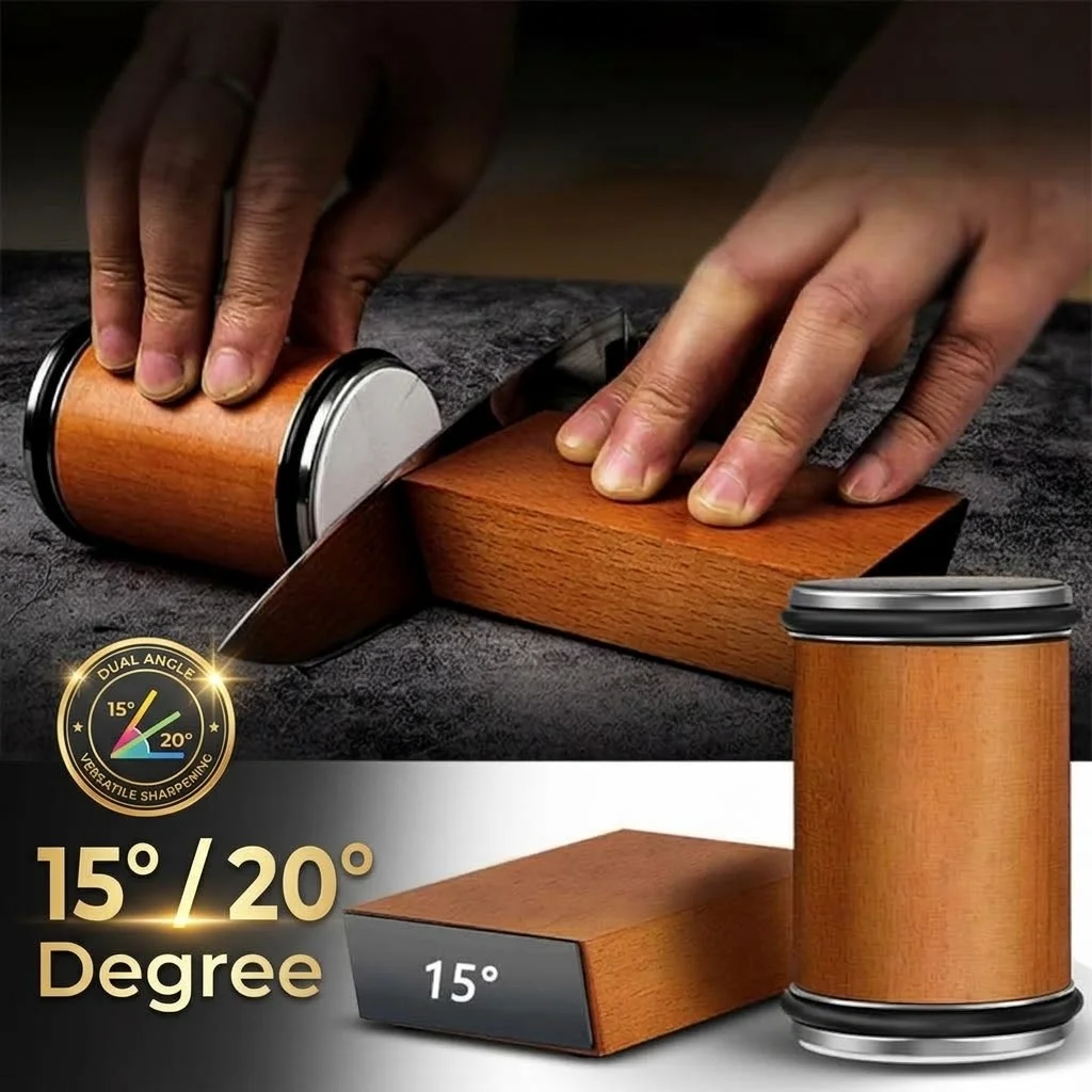 Rolling Knife Sharpener with Magnetic 15 and 20 Degrees Kitchen Professional Knife Sharpening Stone Sharpener Gadget