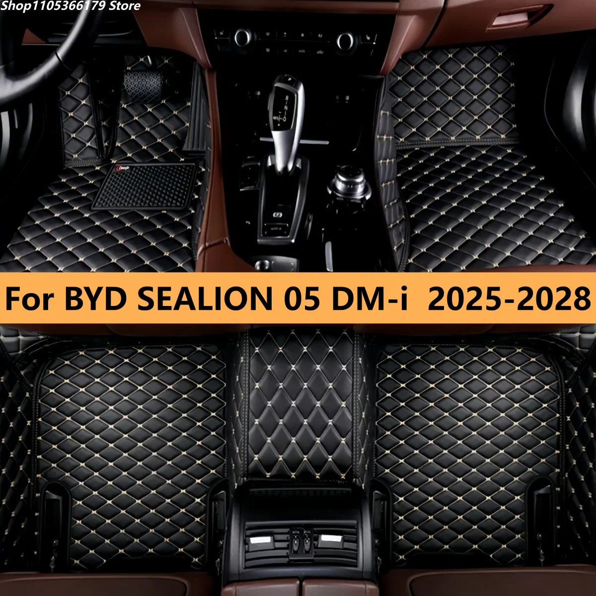 

Car Floor Matts Fit For BYD SEALION 05 DM-i 2025 2026 2027 2028 Automotive Leather Foot Carpets Pads Full Set Vehicle Matts