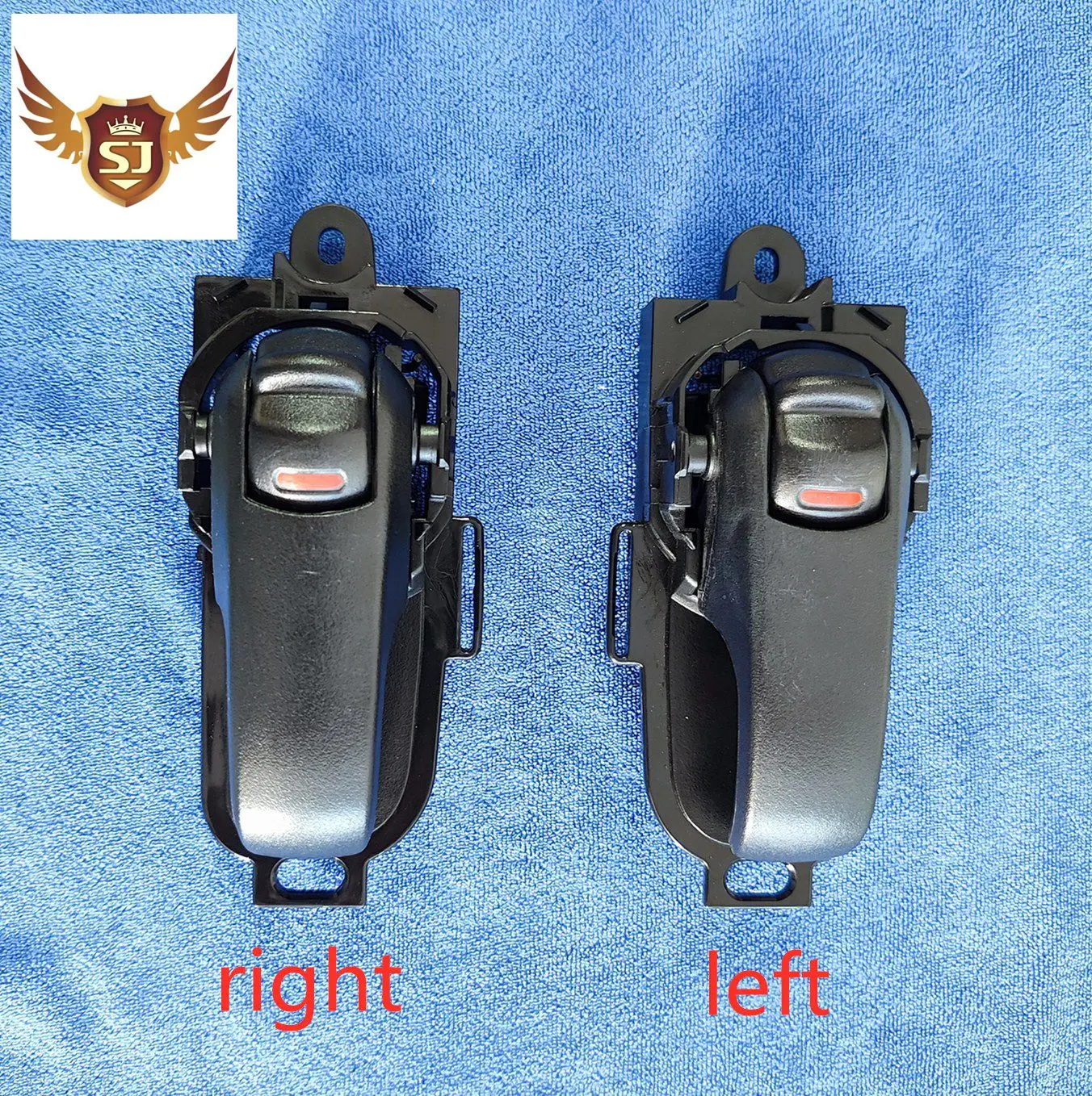interior Door Handle for Nissan Tiida, texture Black, Left and Right, 2004, 2005, 2006-2011