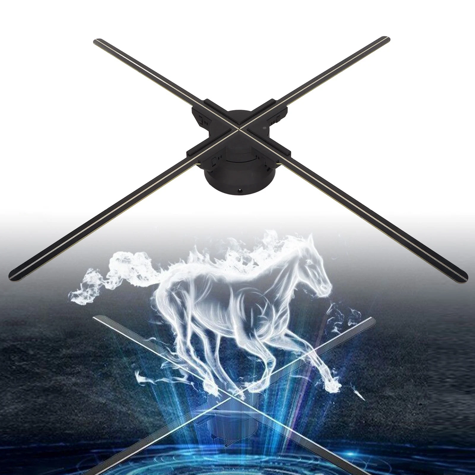 

3D Hologram Fan Display 110‑240V Multipurpose Holographic Advertising Machine Editable 150° 8G Memory Card for Exhibition
