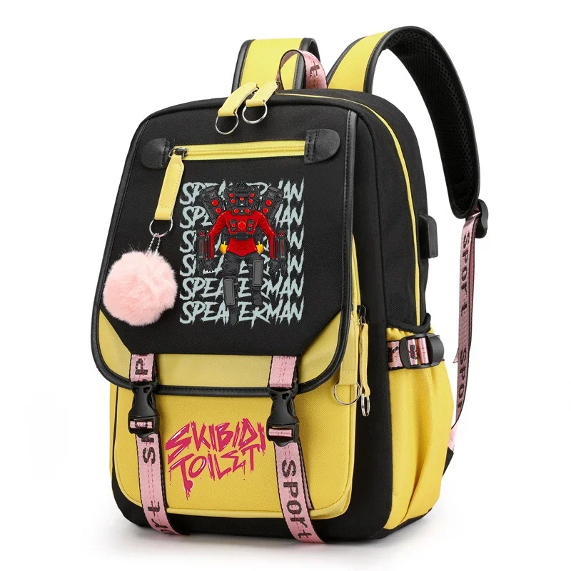 

Funny Skibidi Toilet Backpacks Cartoon School Bags Girls Speakerman Bookbag Women Fashion Backpack Travel Laptop Rucksack