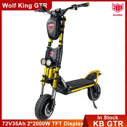 Original Newest Kaabo Wolf King GTR 72V 35Ah Battery 2*2000W Motor 105km/h Hydraulic Brake ( 160)  IPX5 WaterProof KB Scooter