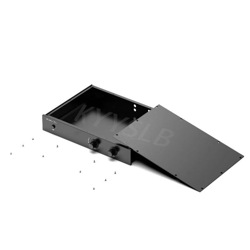 KYYSLB 430*70*308 مللي متر مكبر صوت الهيكل لتقوم بها بنفسك الضميمة صندوق الصوت المنزلي جميع الألومنيوم 4307 Preamp قذيفة