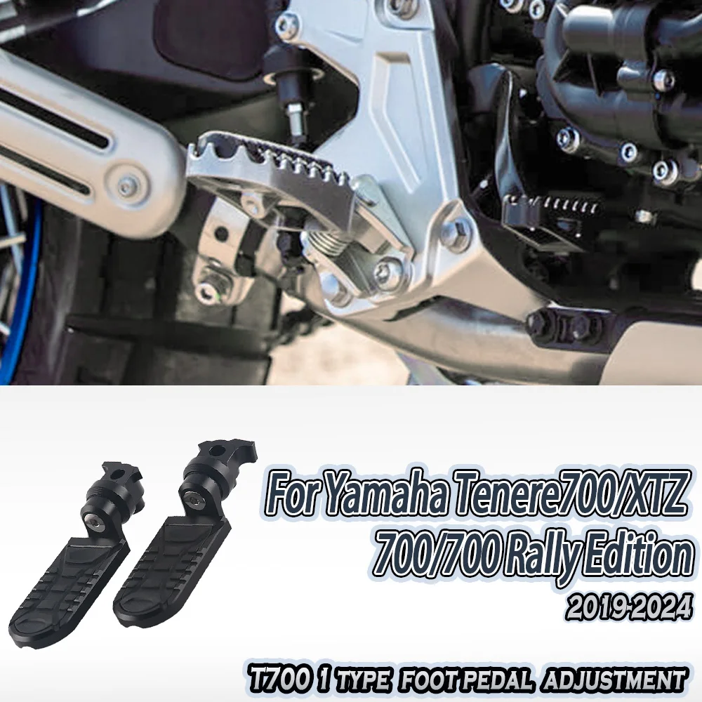 

Motorcycle Front Footrest Rider Foot Pegs Rests For Tenere 700 2019 2020 2021 2022 2023 2024 XTZ 700 690 T7 T700 360 Rotatable