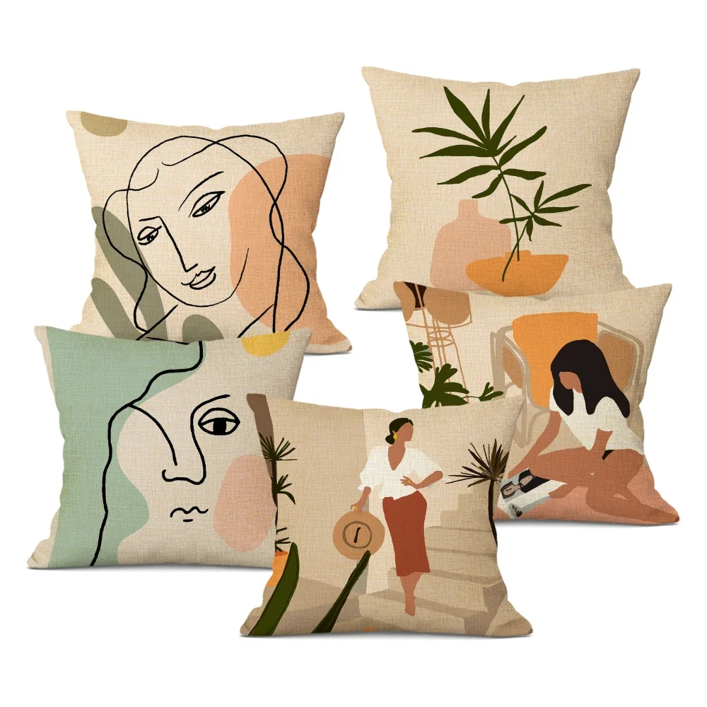 Modern Abstract Design Decoration Cushion Cover Home for Sofa Decor Throw Pillow Cover Customized Pillowcase 45x45cm