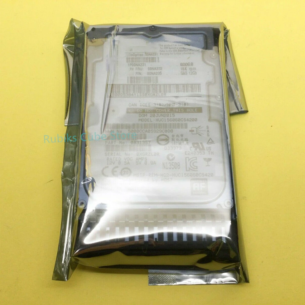 For IBM Hard Disk G3HS X3650M5 X6 00NA231 00NA232 600G 15K SAS 2.5" 12G