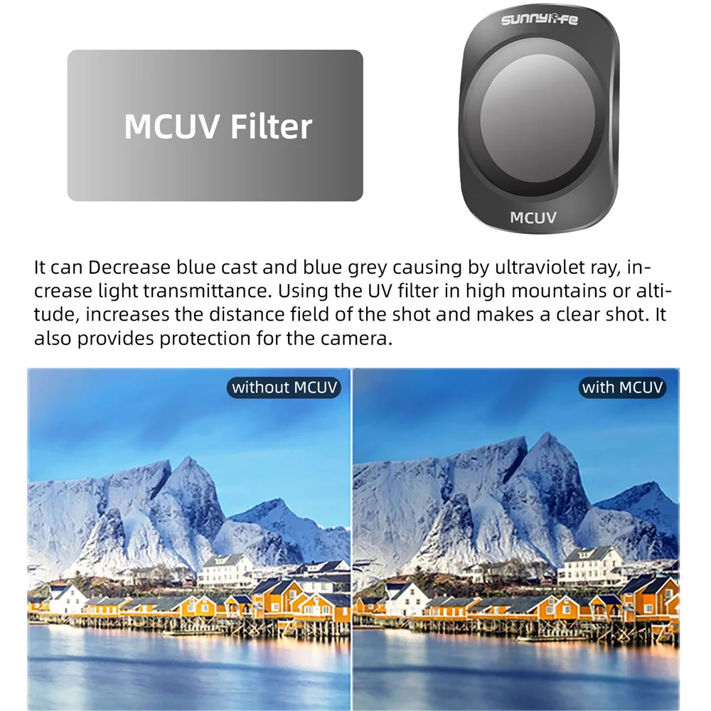 مجموعة غطاء مرشح عدسة الكاميرا ، دي جي اوسمو جيب 3 ، ND4 ، ND8 ، ND16 ، ND32 ، CPL ، MCUV ، اكسسوارات