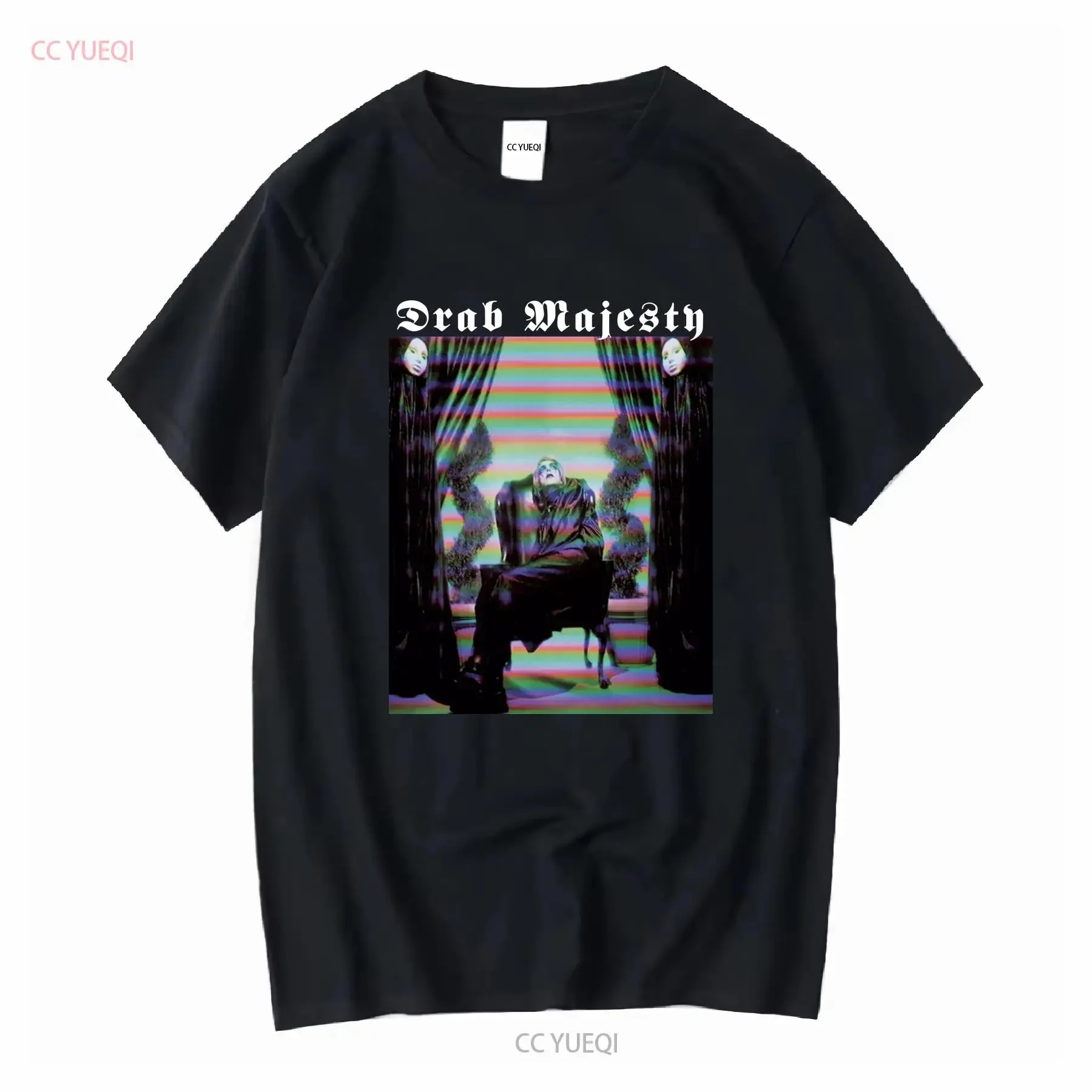 Nouveau Drab Majesty Careless noir toutes tailles t-shirt KH1773 manches longues ou courtes vintage lavé haut tendance pour un usage quotidien