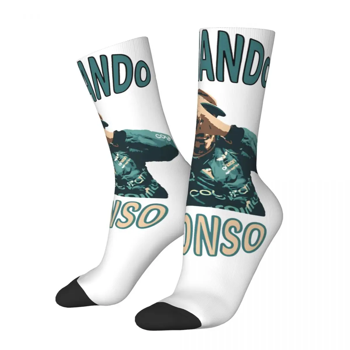 

Crazy compression Fernando Alonso F1 2023 Win 33 Sock for Men Harajuku Fernando Alonso Seamless Pattern Crew Sock Casual