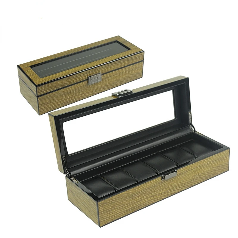 Caja de reloj de pulsera Para Hombre, caja organizadora de almacenamiento, caja de exhibición de relojes Gorgeous negra, Regalos Para Hombre, caja