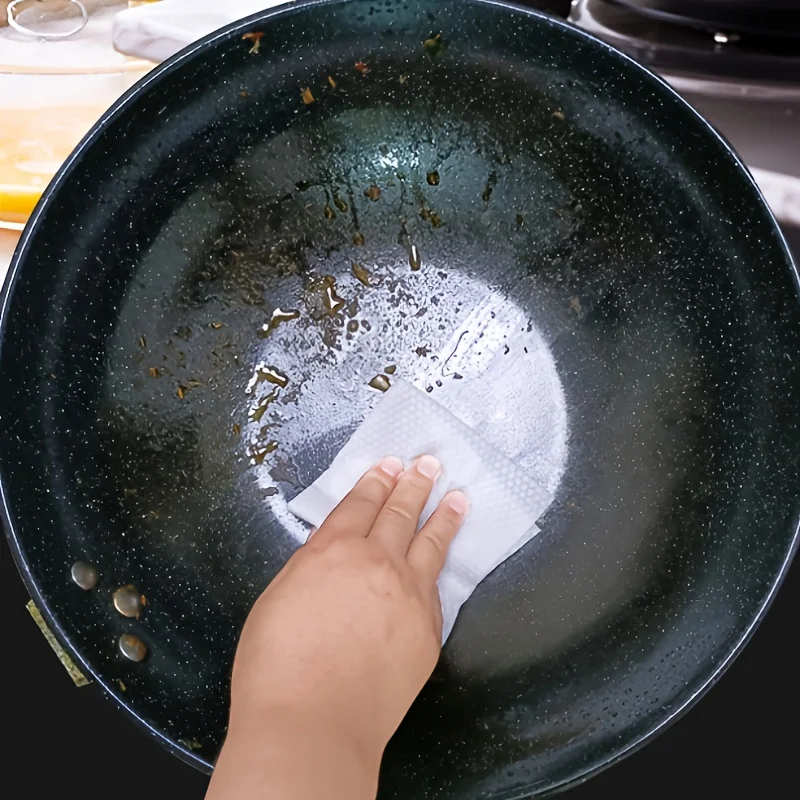 مناديل المطبخ المنزلية القوية لتنظيف الزيت، غطاء منشفة ورقية مبللة، حقيبة كبيرة نظيفة مع غطاء #6