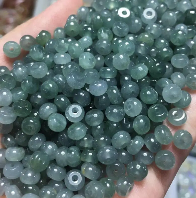 6mm Natural Burma Ice Jade Abacus Beads For Jewelry Making Diy Bracelet Necklace Accessories Emerald Myanmar Jadeite Bead 10pcs