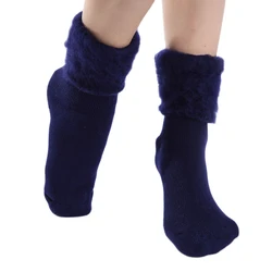 Women Winter Knitted Boots Socks Super Soft Warm Cozy Fuzzy Fleece-Lined Ladies Winter Snow Socks Floor Socks for Cold Weather