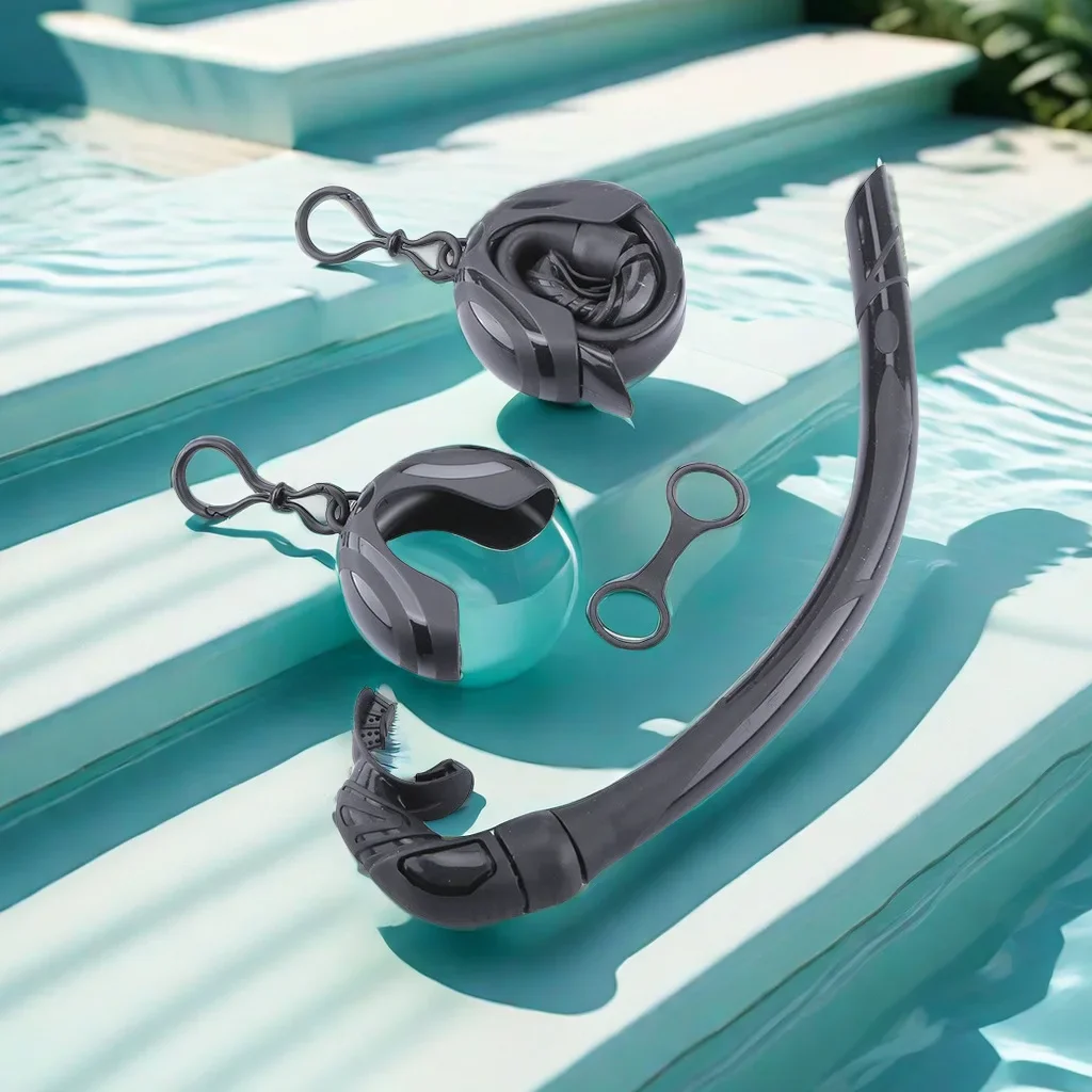 Mini Portable Soft Foldable Pure Silicone Adult Free Snorkeling Water Supplies Wet Snorkel