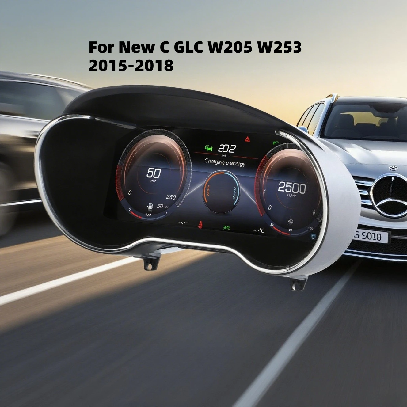 

Dashboard For New C GLC W205 W253 2015-2018 Cluster Screen 2K Digital speedometer LCD instrument panel 5+3 Colour UI
