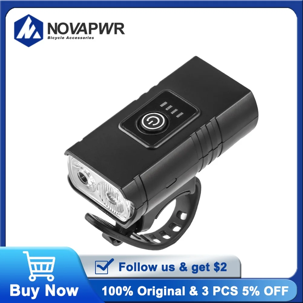

400 Lumen USB Rechargeable LED Bike Light Front Bicycle Lamp for Night Riding Waterproof Bright Cycling Safety Light