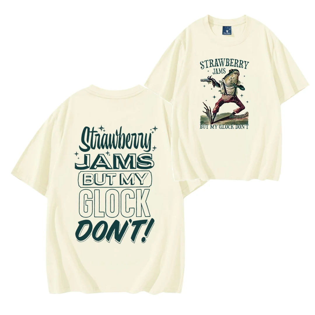 Strawberry Jams But My Glock Don't Shirt Funny Frog Shirt  Women's T-Shirt