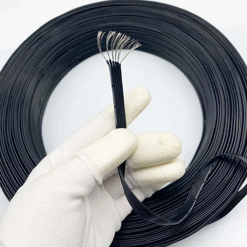 200m Sili-cone Rubber 30AWG Soft Sili-cone Multi-core Parallel 6Pin Tined Cop-per Cobre 6Pin 6Core wire