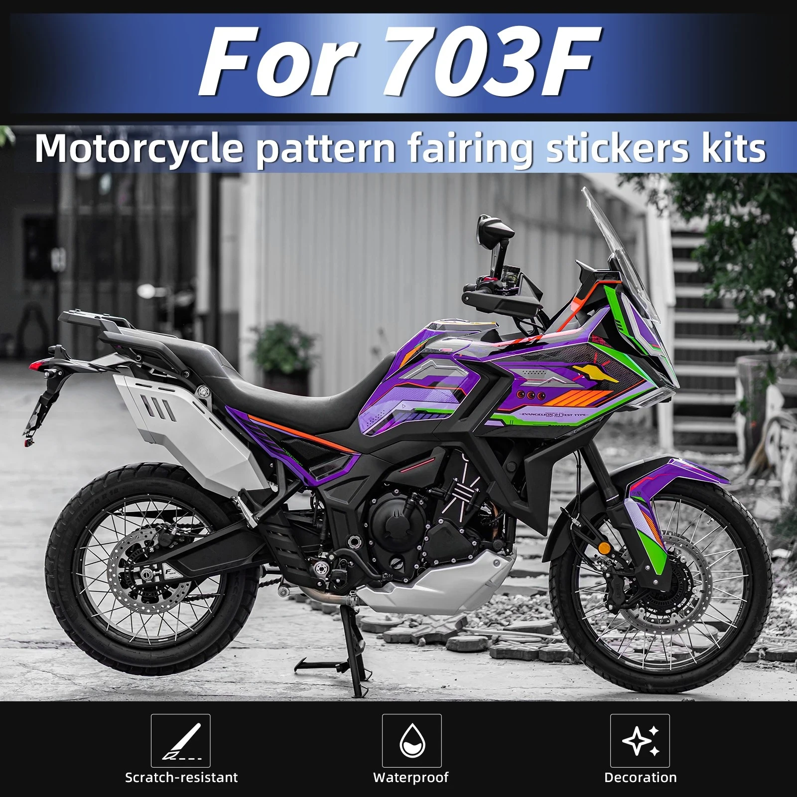 

Suitable for 2026 Zontes 703F Vinyl Full Body Graphic Decal 3M Adhesive Precision-Cut Waterproof Anti-Scratch Mod Parts